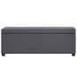 vidaXL Bank mit Staufach 116 cm Grau Kunstleder vidaXL Bank mit Staufach 116 cm Grau Kunstleder