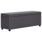 vidaXL Bank mit Staufach 116 cm Grau Kunstleder vidaXL Bank mit Staufach 116 cm Grau Kunstleder