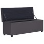 vidaXL Bank mit Staufach 116 cm Grau Kunstleder vidaXL Bank mit Staufach 116 cm Grau Kunstleder