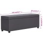 vidaXL Bank mit Staufach 116 cm Grau Kunstleder vidaXL Bank mit Staufach 116 cm Grau Kunstleder