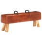 vidaXL Vintage Turnbock-Bank mit Griffen Echtes Ziegenleder vidaXL Vintage Turnbock-Bank mit Griffen Echtes Ziegenleder
