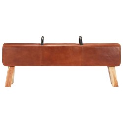 vidaXL Vintage Turnbock-Bank mit Griffen Echtes Ziegenleder