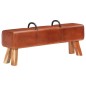 vidaXL Vintage Turnbock-Bank mit Griffen Echtes Ziegenleder vidaXL Vintage Turnbock-Bank mit Griffen Echtes Ziegenleder