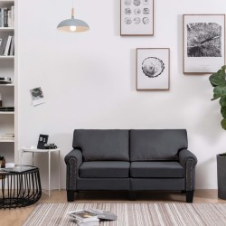 vidaXL 2-Sitzer-Sofa Dunkelgrau Stoff