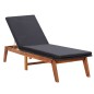 vidaXL Sonnenliege mit Auflage Poly Rattan und Massivholz Akazie vidaXL Sonnenliege mit Auflage Poly Rattan und Massivholz Akazie