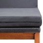 vidaXL Sonnenliege mit Auflage Poly Rattan und Massivholz Akazie vidaXL Sonnenliege mit Auflage Poly Rattan und Massivholz Akazie