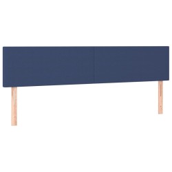 vidaXL Kopfteile 2 Stk. Blau 90x5x78/88 cm Stoff