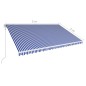 vidaXL Automatisch Einziehbare Markise 500×300 cm Blau und Weiß vidaXL Automatisch Einziehbare Markise 500×300 cm Blau und Weiß