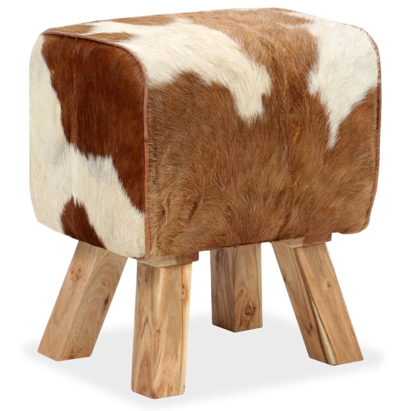 vidaXL Hocker Echtes Ziegenleder 40 x 30 x 45 cm vidaXL Hocker Echtes Ziegenleder 40 x 30 x 45 cm