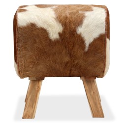 vidaXL Hocker Echtes Ziegenleder 40 x 30 x 45 cm  