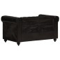 vidaXL Chesterfield-Sofa 2-Sitzer Schwarz Echtleder vidaXL Chesterfield-Sofa 2-Sitzer Schwarz Echtleder