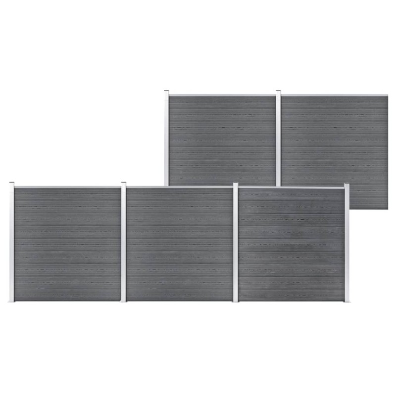 Gartenzaun WPC 872x186 cm Grau Gartenzaun WPC 872x186 cm Grau