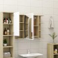 vidaXL Bad-Spiegelschrank Weiß Sonoma-Eiche 80x20,5x64cm Holzwerkstoff vidaXL Bad-Spiegelschrank Weiß Sonoma-Eiche 80x20,5x64cm Holzwerkstoff