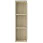 vidaXL Bad-Spiegelschrank Weiß Sonoma-Eiche 80x20,5x64cm Holzwerkstoff vidaXL Bad-Spiegelschrank Weiß Sonoma-Eiche 80x20,5x64cm Holzwerkstoff