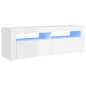 vidaXL TV-Schrank mit LED-Leuchten Hochglanz-Weiß 120x35x40 cm vidaXL TV-Schrank mit LED-Leuchten Hochglanz-Weiß 120x35x40 cm