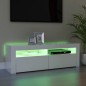 vidaXL TV-Schrank mit LED-Leuchten Hochglanz-Weiß 120x35x40 cm vidaXL TV-Schrank mit LED-Leuchten Hochglanz-Weiß 120x35x40 cm