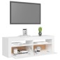 vidaXL TV-Schrank mit LED-Leuchten Hochglanz-Weiß 120x35x40 cm vidaXL TV-Schrank mit LED-Leuchten Hochglanz-Weiß 120x35x40 cm