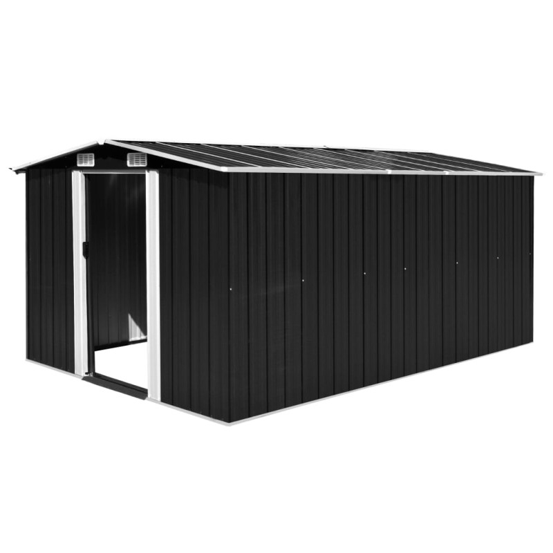 vidaXL Gerätehaus 257x392x181 cm Metall Anthrazit vidaXL Gerätehaus 257x392x181 cm Metall Anthrazit