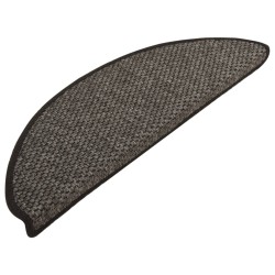 vidaXL Treppenmatten Selbstklebend Sisal 15 Stk. 65x21x4 cm Anthrazit