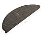 vidaXL Treppenmatten Selbstklebend Sisal 15 Stk. 65x21x4 cm Anthrazit vidaXL Treppenmatten Selbstklebend Sisal 15 Stk. 65x21x4 cm Anthrazit