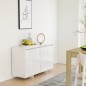 vidaXL Sideboard Hochglanz-Weiß 120x41x75 cm Holzwerkstoff vidaXL Sideboard Hochglanz-Weiß 120x41x75 cm Holzwerkstoff