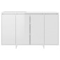 vidaXL Sideboard Hochglanz-Weiß 120x41x75 cm Holzwerkstoff vidaXL Sideboard Hochglanz-Weiß 120x41x75 cm Holzwerkstoff