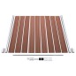 WPC Zaun-Set 2 Quadrate + 1 Schräge 446x186 cm Braun WPC Zaun-Set 2 Quadrate + 1 Schräge 446x186 cm Braun