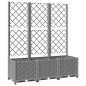 vidaXL Pflanzkübel mit Rankgitter Hellgrau 120x40x136 cm PP vidaXL Pflanzkübel mit Rankgitter Hellgrau 120x40x136 cm PP