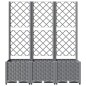 vidaXL Pflanzkübel mit Rankgitter Hellgrau 120x40x136 cm PP vidaXL Pflanzkübel mit Rankgitter Hellgrau 120x40x136 cm PP