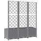 vidaXL Pflanzkübel mit Rankgitter Hellgrau 120x40x136 cm PP vidaXL Pflanzkübel mit Rankgitter Hellgrau 120x40x136 cm PP