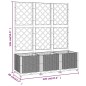 vidaXL Pflanzkübel mit Rankgitter Hellgrau 120x40x136 cm PP vidaXL Pflanzkübel mit Rankgitter Hellgrau 120x40x136 cm PP