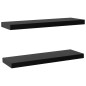 vidaXL Schweberegale 2 Stk. Schwarz 80x20x3,8 cm vidaXL Schweberegale 2 Stk. Schwarz 80x20x3,8 cm