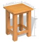 Beistelltische 2 Stk. 27x24x37 cm Massivholz Eiche Beistelltische 2 Stk. 27x24x37 cm Massivholz Eiche