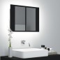 vidaXL LED-Bad-Spiegelschrank Schwarz 60x12x45 cm Acryl vidaXL LED-Bad-Spiegelschrank Schwarz 60x12x45 cm Acryl