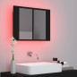 vidaXL LED-Bad-Spiegelschrank Schwarz 60x12x45 cm Acryl vidaXL LED-Bad-Spiegelschrank Schwarz 60x12x45 cm Acryl