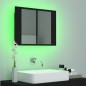 vidaXL LED-Bad-Spiegelschrank Schwarz 60x12x45 cm Acryl vidaXL LED-Bad-Spiegelschrank Schwarz 60x12x45 cm Acryl