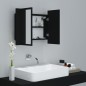 vidaXL LED-Bad-Spiegelschrank Schwarz 60x12x45 cm Acryl vidaXL LED-Bad-Spiegelschrank Schwarz 60x12x45 cm Acryl