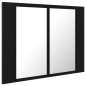 vidaXL LED-Bad-Spiegelschrank Schwarz 60x12x45 cm Acryl vidaXL LED-Bad-Spiegelschrank Schwarz 60x12x45 cm Acryl