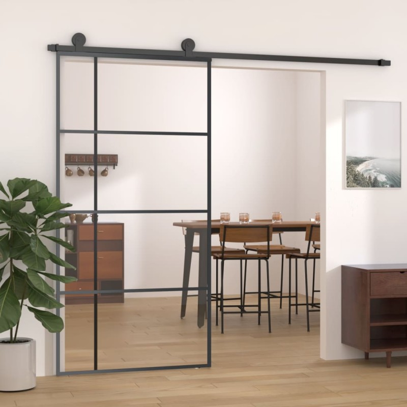 vidaXL Schiebetür ESG Glas und Aluminium 102,5x205 cm Weiß vidaXL Schiebetür ESG Glas und Aluminium 102,5x205 cm Weiß
