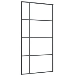 vidaXL Schiebetür ESG Glas und Aluminium 102,5x205 cm Weiß