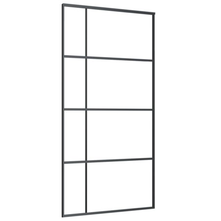 vidaXL Schiebetür ESG Glas und Aluminium 102,5x205 cm Weiß