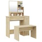 vidaXL Schminktisch-Set Sonoma-Eiche 86,5x35x136 cm vidaXL Schminktisch-Set Sonoma-Eiche 86,5x35x136 cm