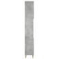 vidaXL Badschrank Betongrau 30x30x190 cm Holzwerkstoff