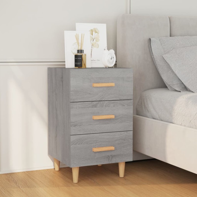 vidaXL Nachttisch Grau Sonoma 40x40x66 cm Holzwerkstoff vidaXL Nachttisch Grau Sonoma 40x40x66 cm Holzwerkstoff