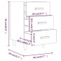 vidaXL Nachttisch Grau Sonoma 40x40x66 cm Holzwerkstoff vidaXL Nachttisch Grau Sonoma 40x40x66 cm Holzwerkstoff