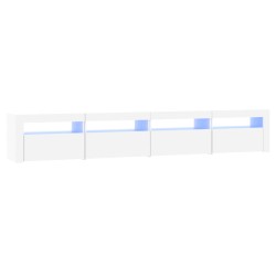 vidaXL TV-Schrank mit LED-Leuchten Weiß 240x35x40 cm