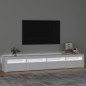 vidaXL TV-Schrank mit LED-Leuchten Weiß 240x35x40 cm vidaXL TV-Schrank mit LED-Leuchten Weiß 240x35x40 cm