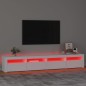 vidaXL TV-Schrank mit LED-Leuchten Weiß 240x35x40 cm vidaXL TV-Schrank mit LED-Leuchten Weiß 240x35x40 cm