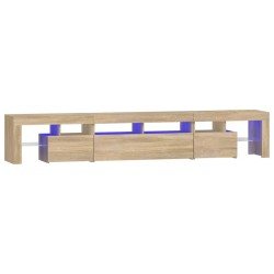 vidaXL TV-Schrank mit LED-Leuchten Sonoma-Eiche 230x36,5x40 cm