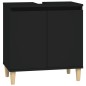 vidaXL 3-tlg. Badmöbel-Set Schwarz Holzwerkstoff vidaXL 3-tlg. Badmöbel-Set Schwarz Holzwerkstoff